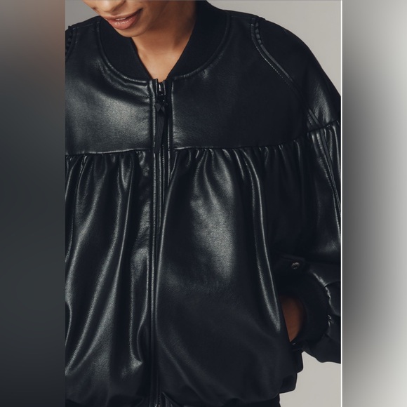 Anthropologie Faux Leather Crop
Bubble Bomber Jacket - Picture 3 of 3